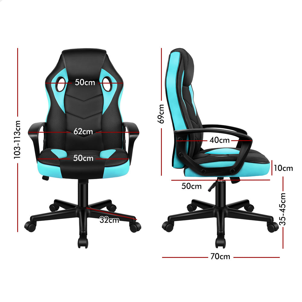 ALFORDSON Gaming Chair Office Executive Cyan