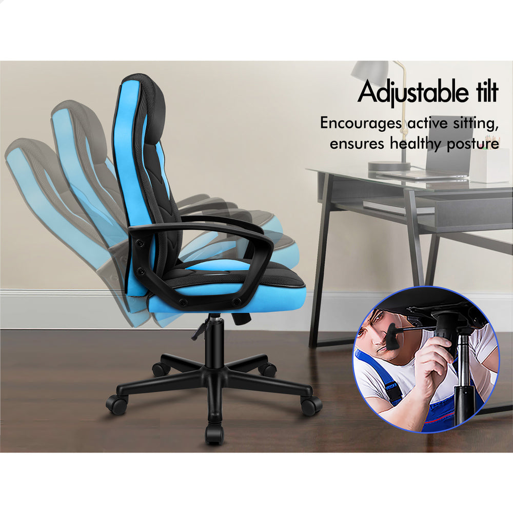ALFORDSON Gaming Chair Office Executive Blue