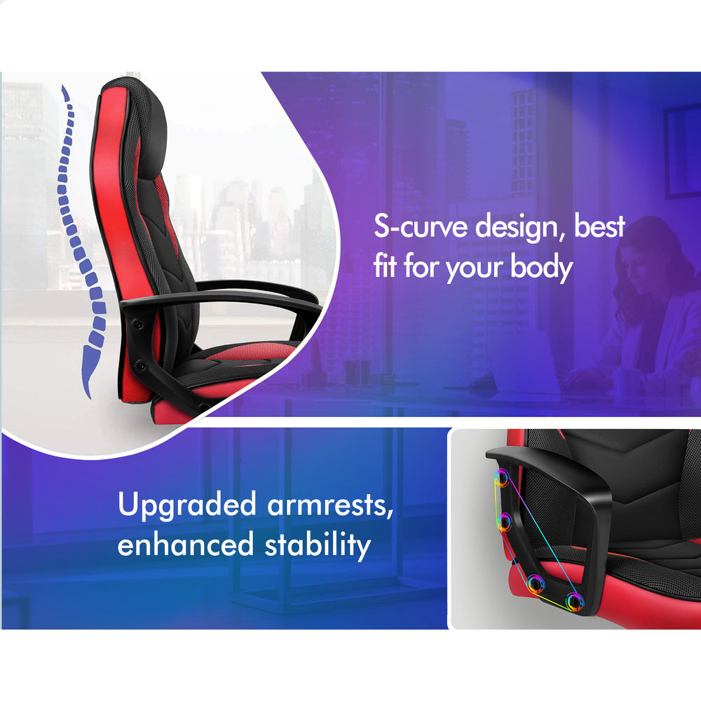 ALFORDSON Gaming Chair Office Executive Red