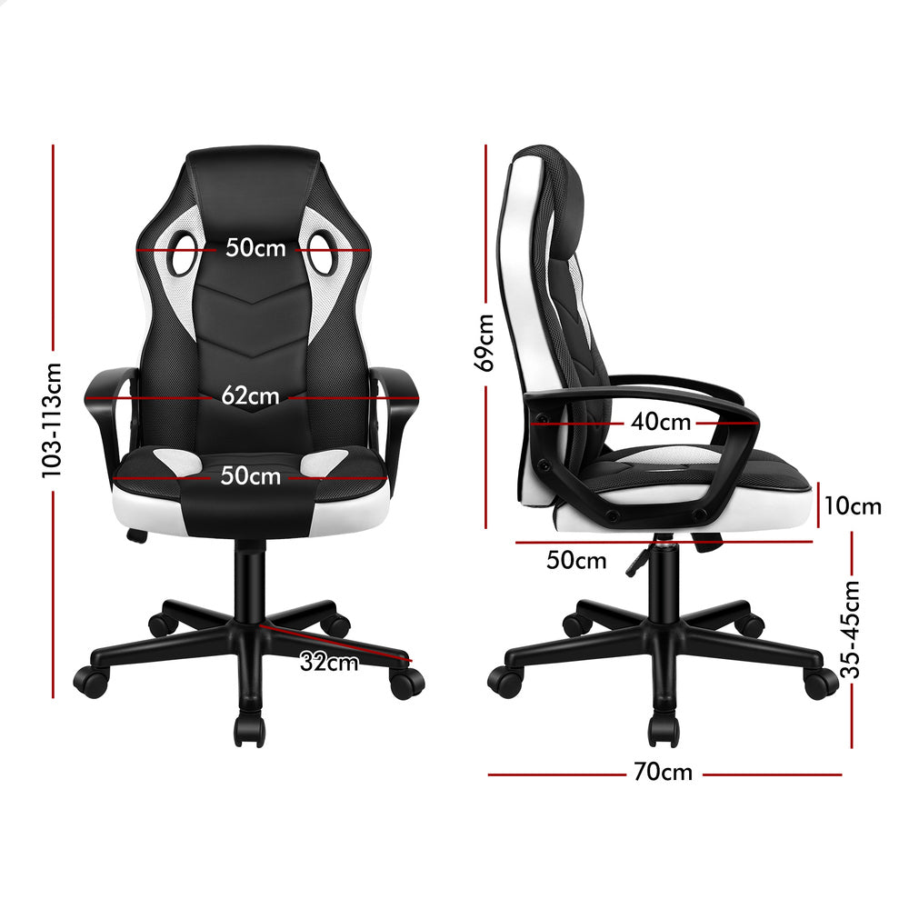 ALFORDSON Gaming Chair Office Executive White
