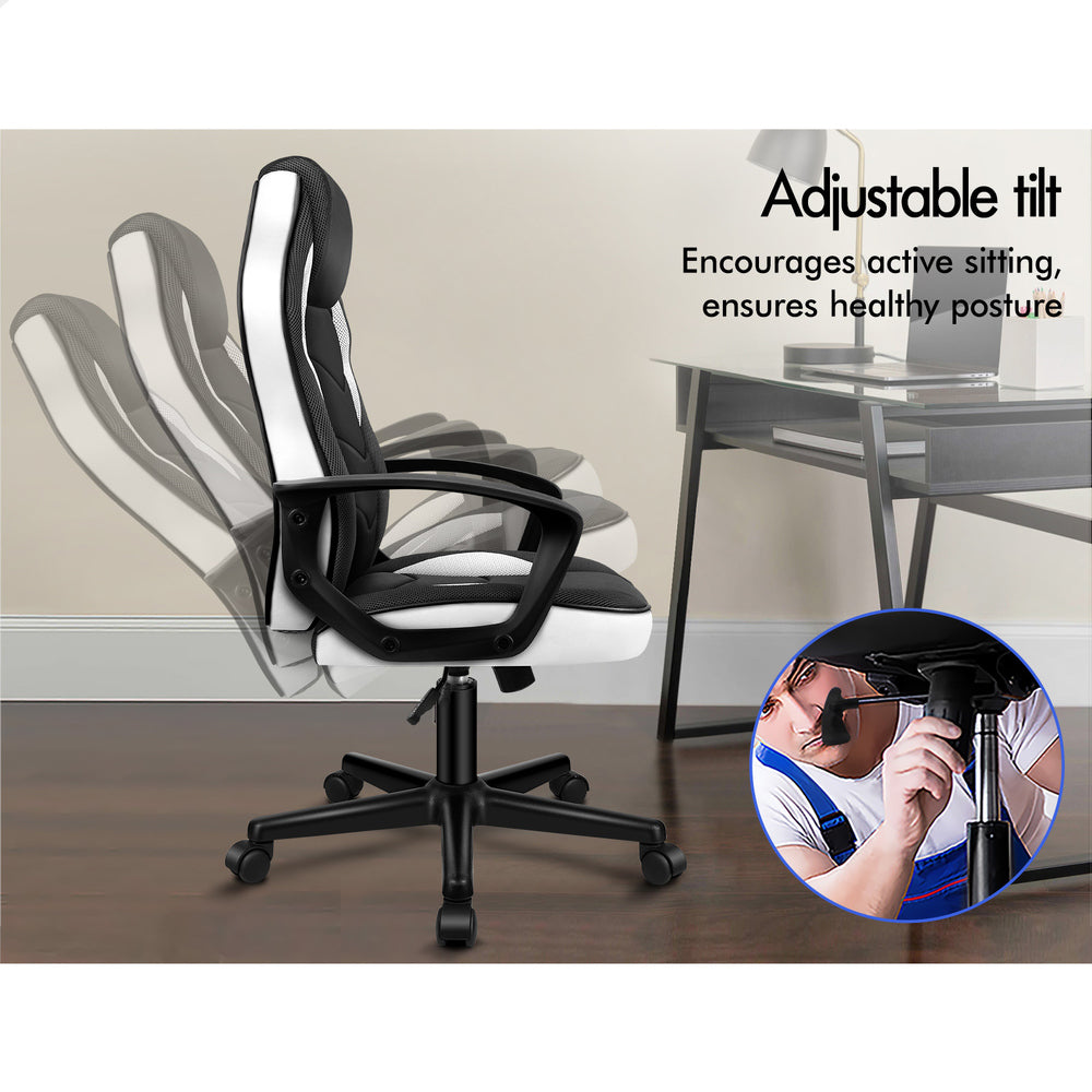 ALFORDSON Gaming Chair Office Executive White