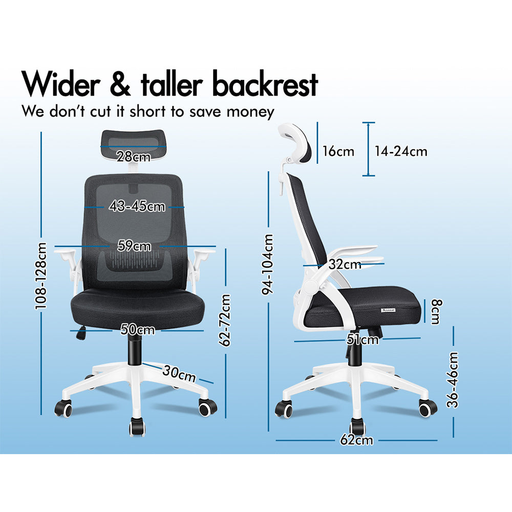 1 ALFORDSON Mesh Chair Office Executive Tilt Seat Gaming Racing Computer