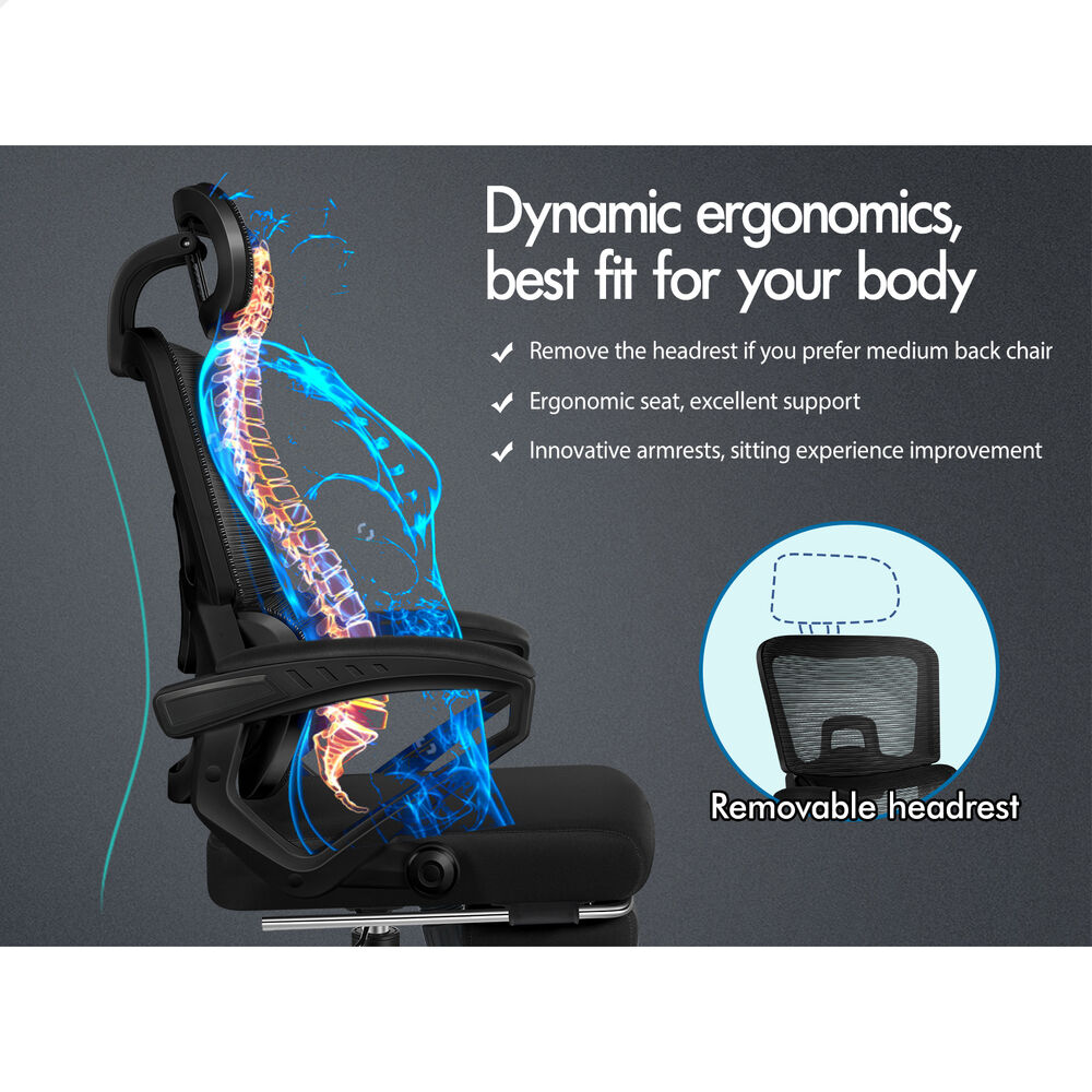 ALFORDSON Mesh Office Chair Racing Ergonomic Executive Computer Recliner Work