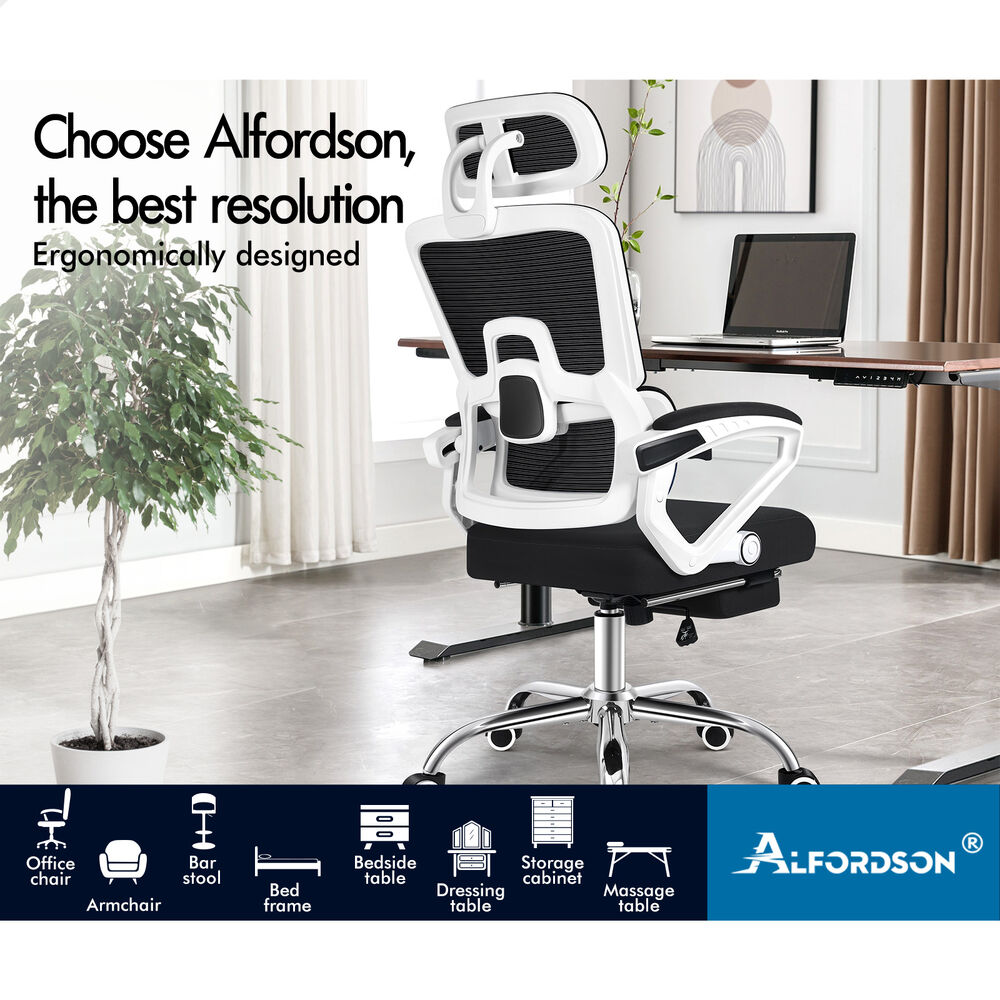 ALFORDSON Mesh Office Chair Racing Ergonomic Executive Computer Recliner Work