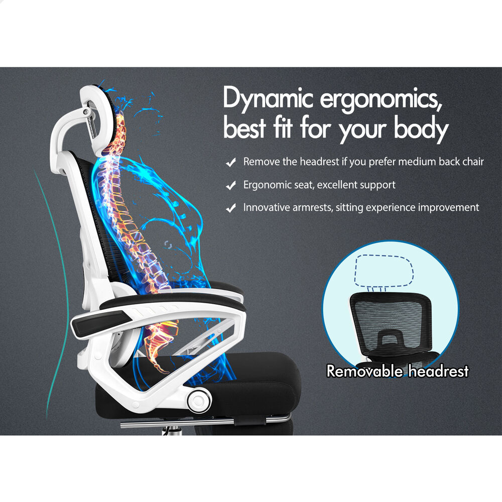 ALFORDSON Mesh Office Chair Racing Ergonomic Executive Computer Recliner Work