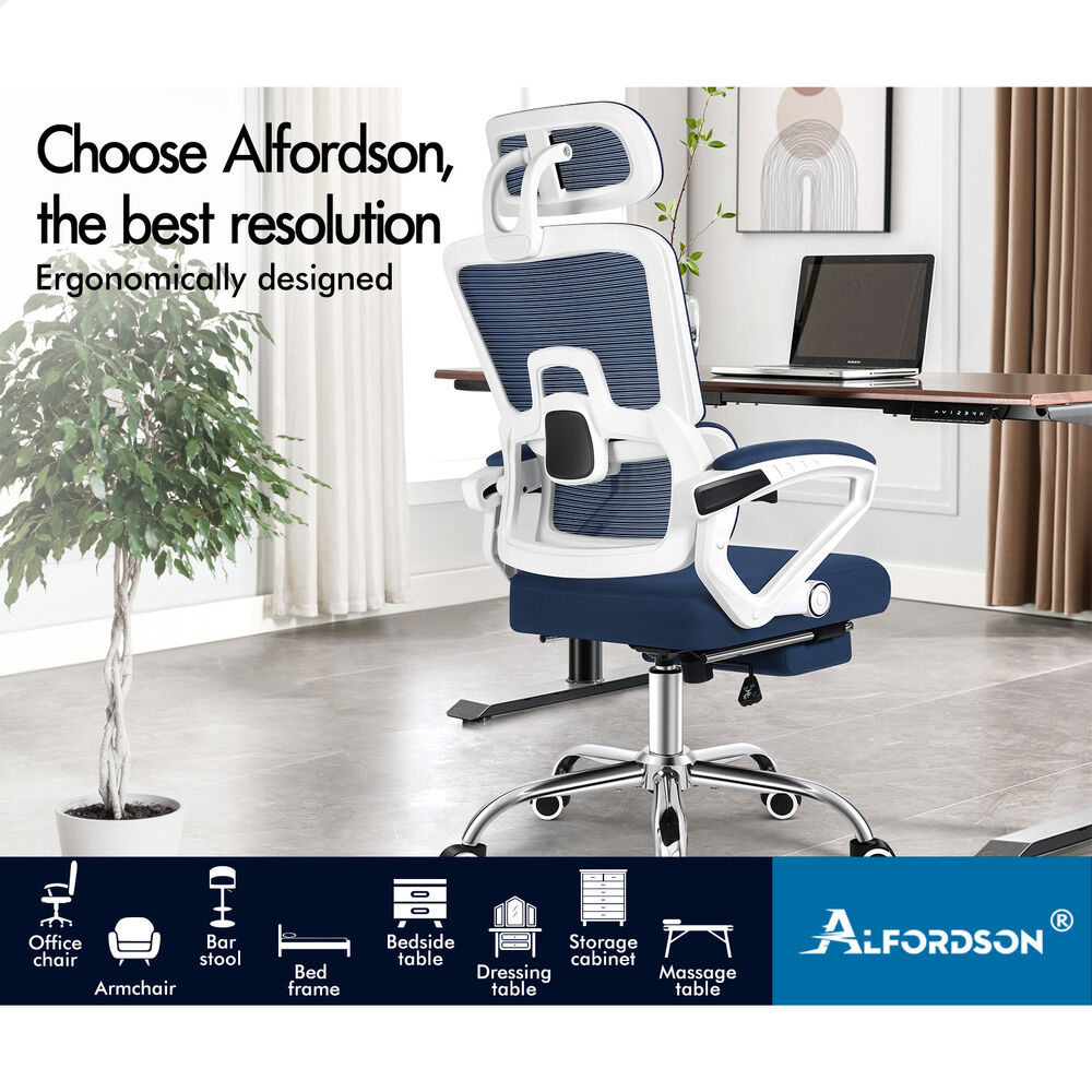 ALFORDSON Mesh Office Chair Racing Ergonomic Executive Computer Recliner Work