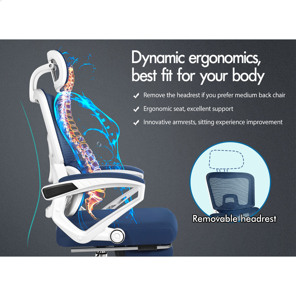 ALFORDSON Mesh Office Chair Racing Ergonomic Executive Computer Recliner Work