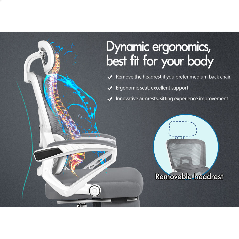 ALFORDSON Mesh Office Chair Racing Ergonomic Executive Computer Recliner Work