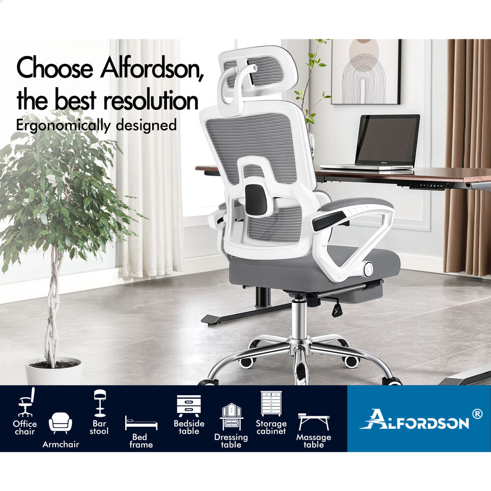 ALFORDSON Mesh Office Chair Racing Ergonomic Executive Computer Recliner Work