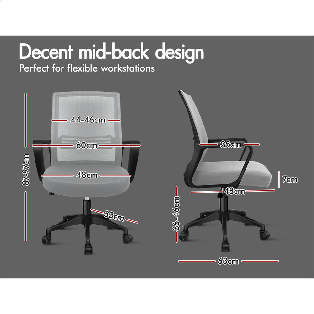 ALFORDSON Office Chair Mesh Computer Seat Racing Work Black