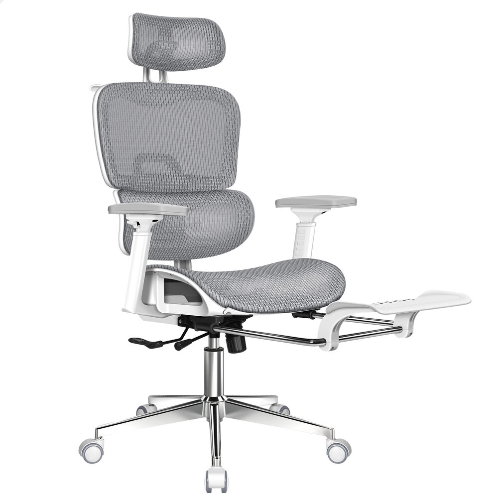 ALFORDSON Ergonomic Office Chair Mesh Executive White Grey