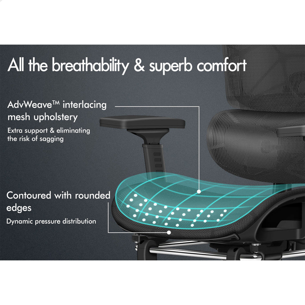 ALFORDSON Ergonomic Office Chair Mesh Executive All Black