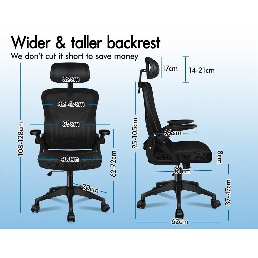 ALFORDSON Mesh Office Chair Executive Fabric Seat Tilt Gaming Racing Computer