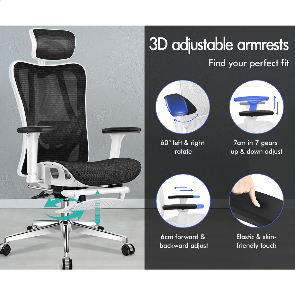 ALFORDSON Ergonomic Office Chair Mesh Seat Executive Work Computer Gaming