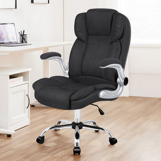 ALFORDSON Office Chair Executive Computer Gaming Racer Fabric Work Seat Black