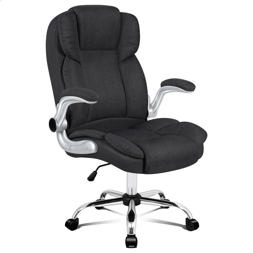 ALFORDSON Office Chair Executive Computer Gaming Racer Fabric Work Seat Black