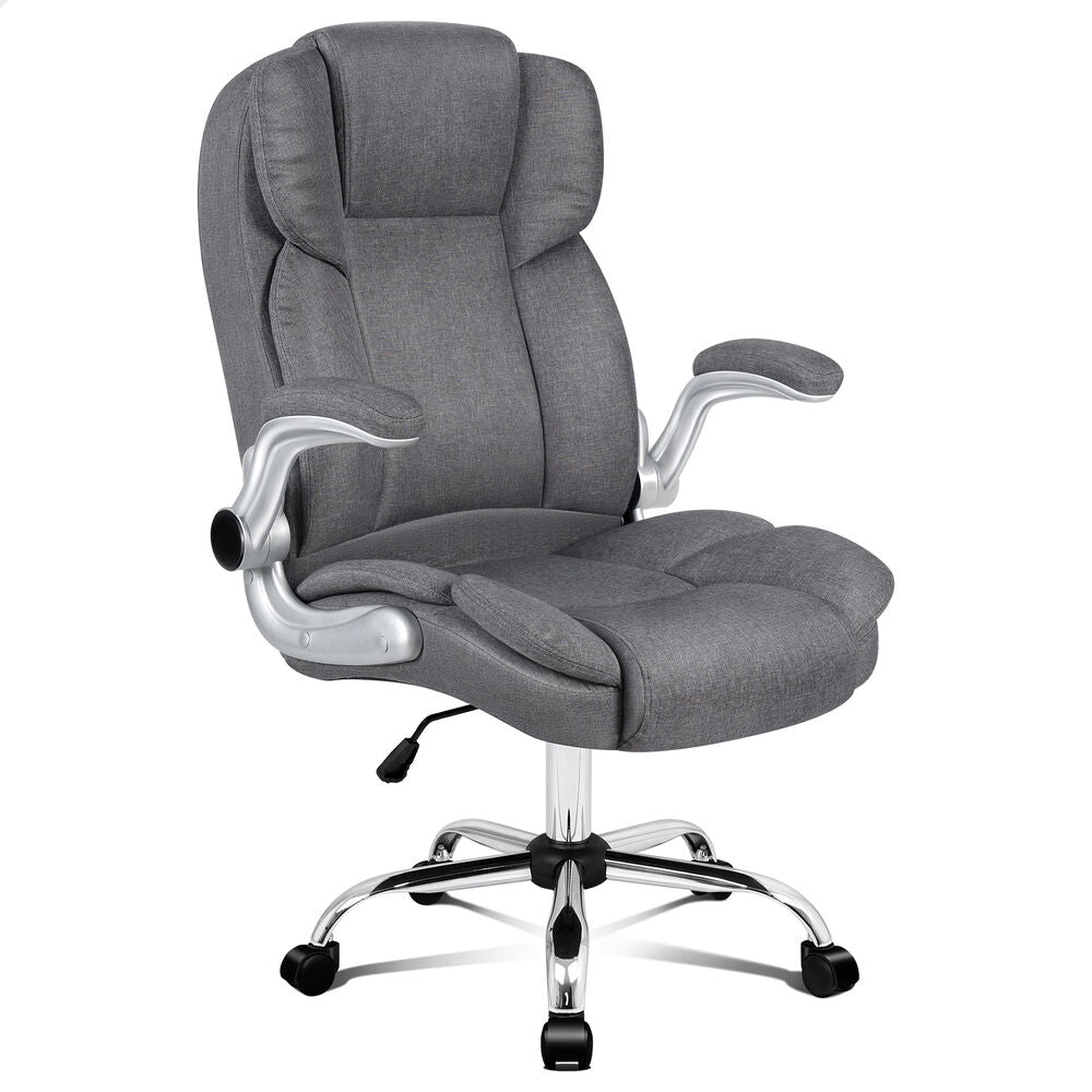 ALFORDSON Office Chair Executive Computer Gaming Racer Fabric Work Seat Grey