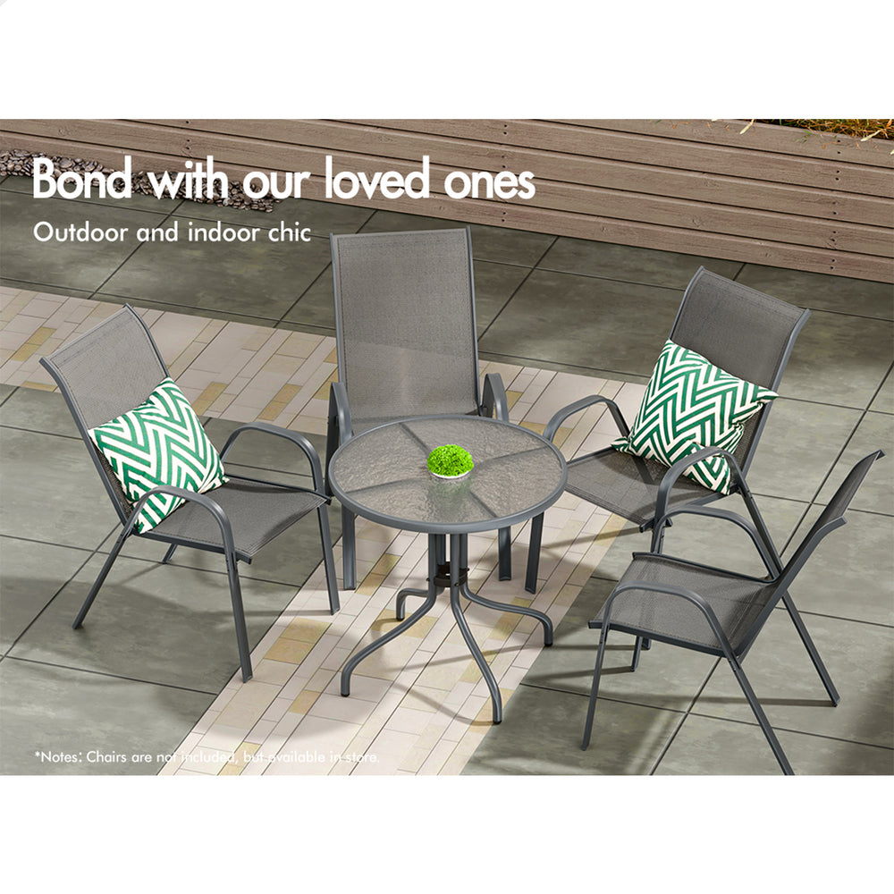ALFORDSON Patio Coffee Side Table 60CM Grey