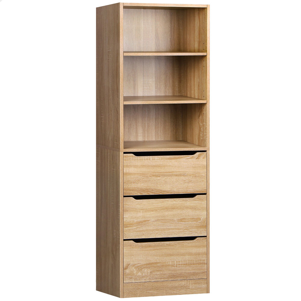 ALFORDSON Chest of 3 Drawers Office Storage Cabinet Tallboy Bedroom Wood