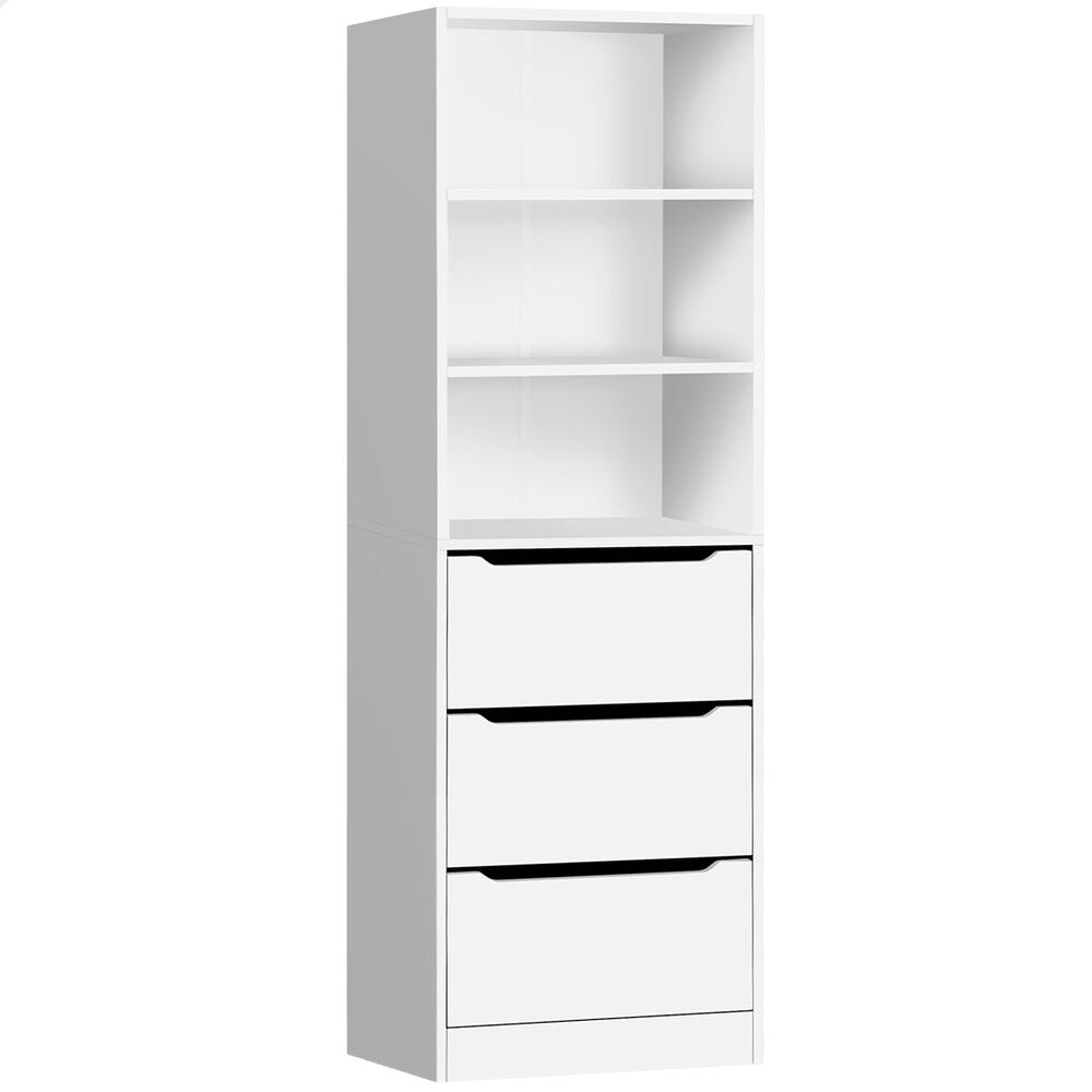 ALFORDSON Chest of 3 Drawers Office Storage Cabinet Tallboy Bedroom White