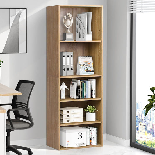 ALFORDSON Office Storage Cabinet 5 Shelves Bookcase Tallboy Bedroom Wood