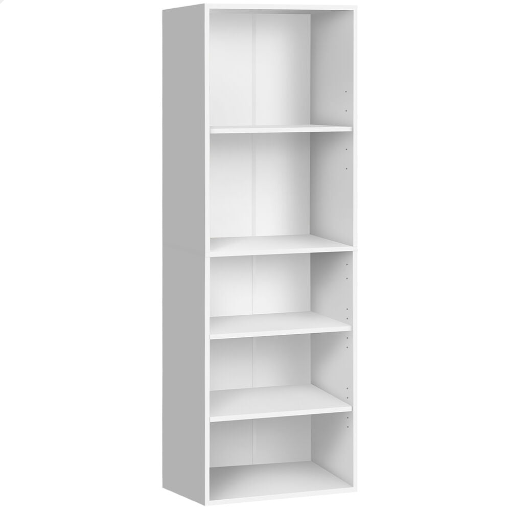 ALFORDSON Office Storage Cabinet 5 Shelves Bookcase Tallboy Bedroom White