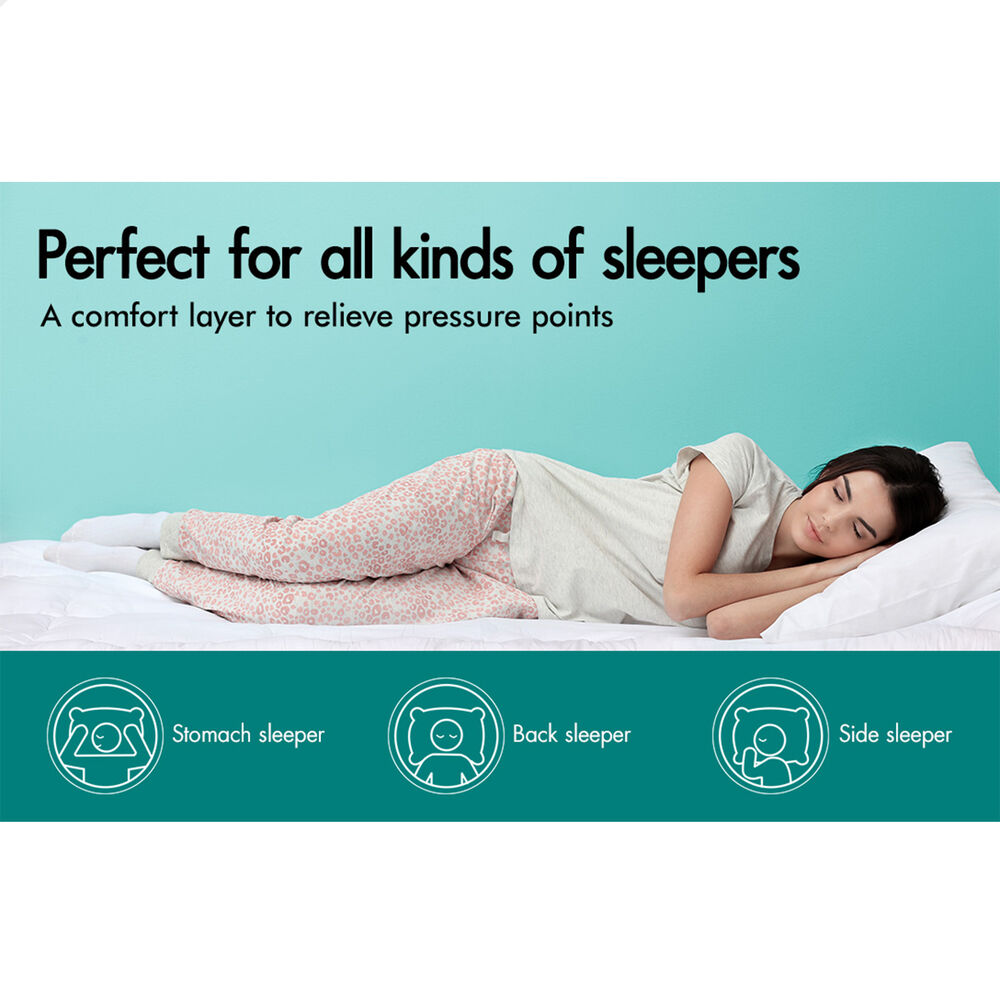 STARRY EUCALYPT Mattress Topper Pillowtop Luxury Bedding Cover 9cm King Single