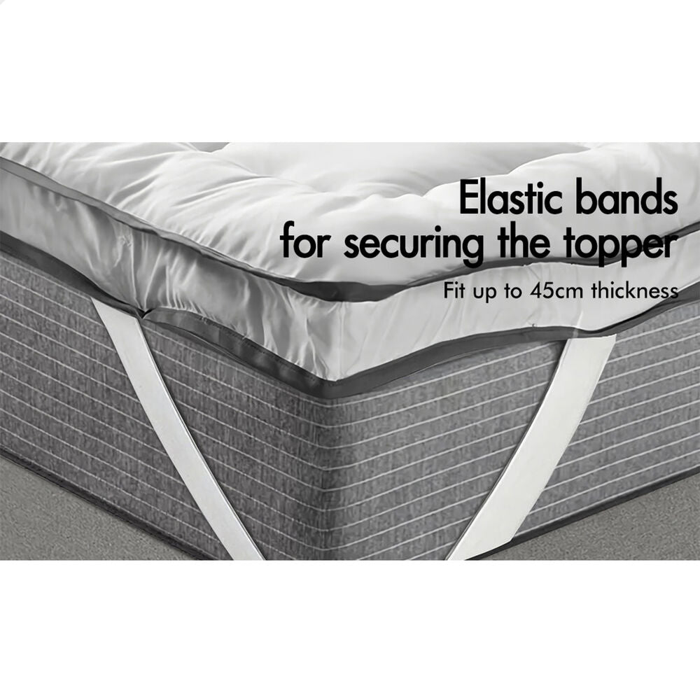 STARRY EUCALYPT Mattress Topper Pillowtop Luxury Bedding Cover 9cm King Single