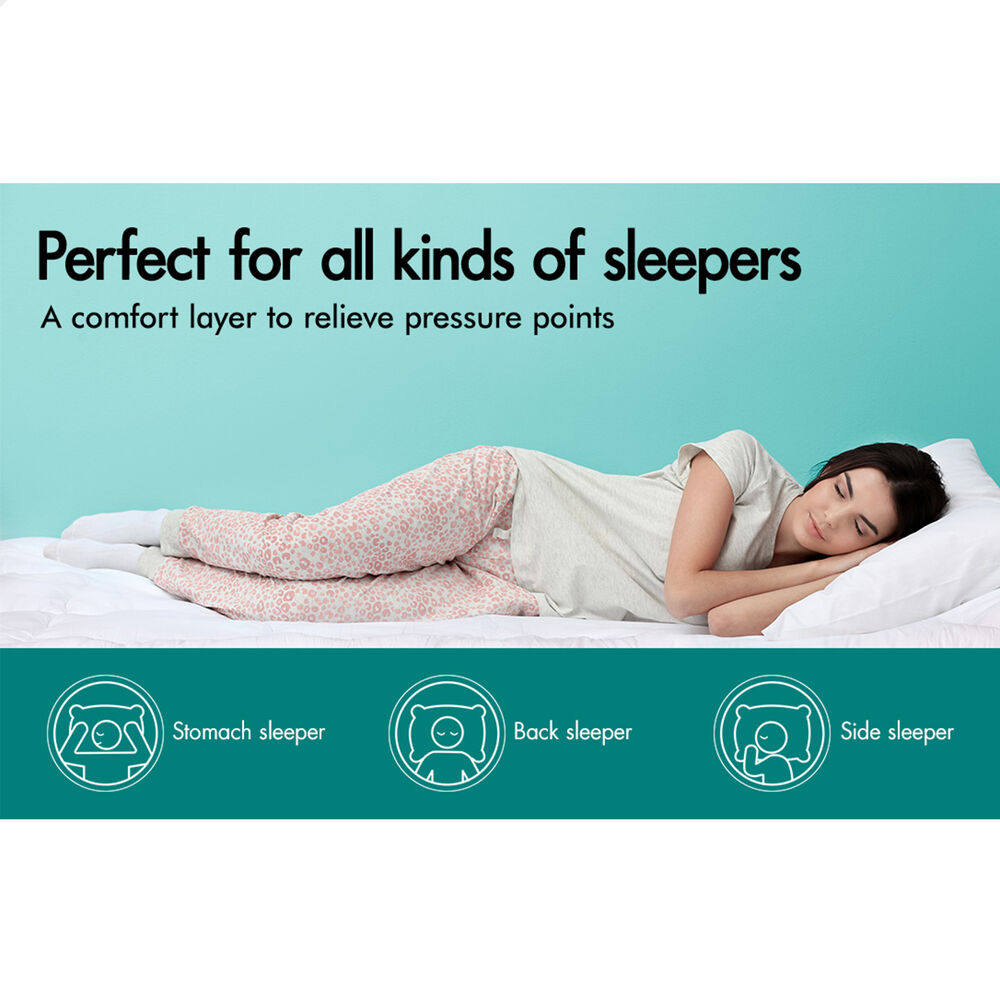 STARRY EUCALYPT Mattress Topper Pillowtop Mesh Bedding Mat Cover 11cm Single