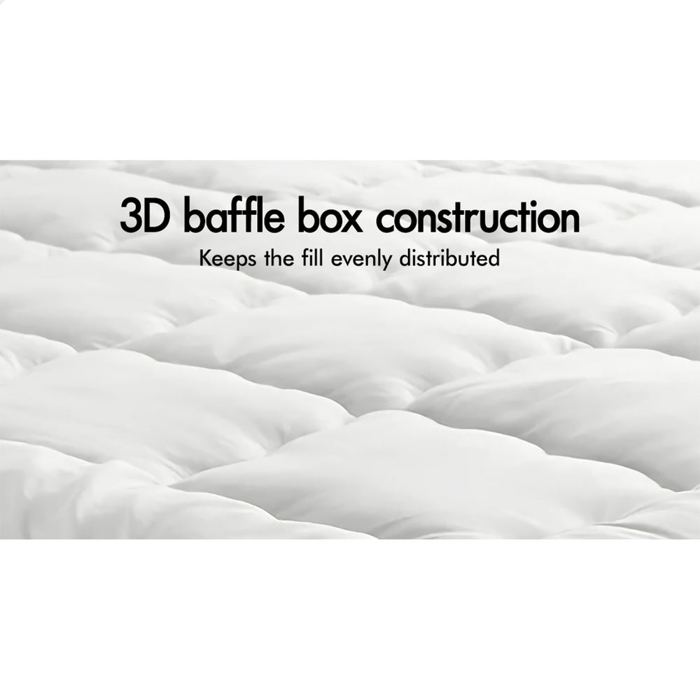 STARRY EUCALYPT Mattress Topper Pillowtop 1000gsm 7cm White Double