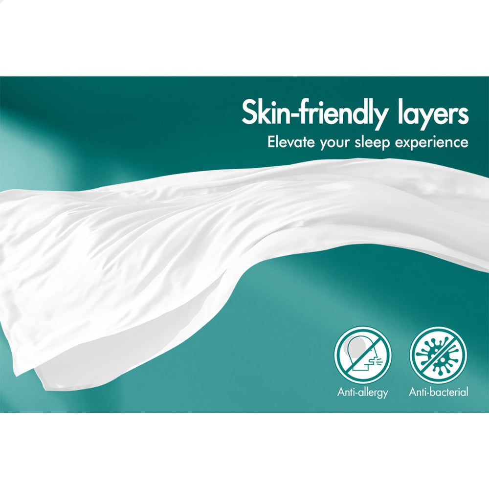 STARRY EUCALYPT Mattress Topper Pillowtop 1000gsm 7cm White Double