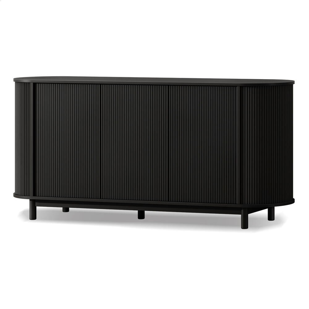 ALFORDSON Buffet Sideboard Cupboard Cabinet Storage Pantry Kitchen 3 Doors Black