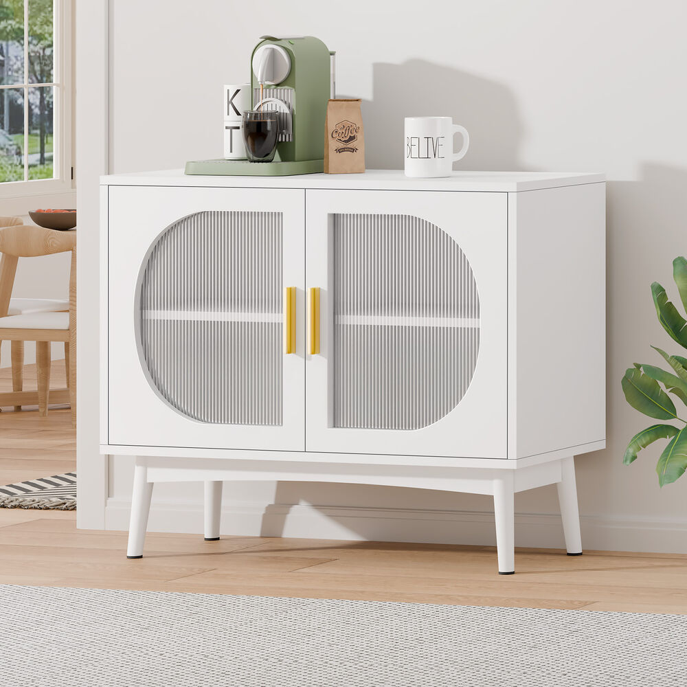 ALFORDSON Buffet Sideboard Storage Cabinet Cupboard Fluted Doors Shelves Kitchen