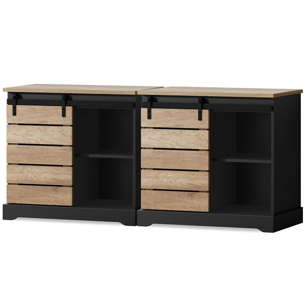 ALFORDSON 2x Buffet Sideboard Cabinet Sliding Door Cupboard Storage Kitchen