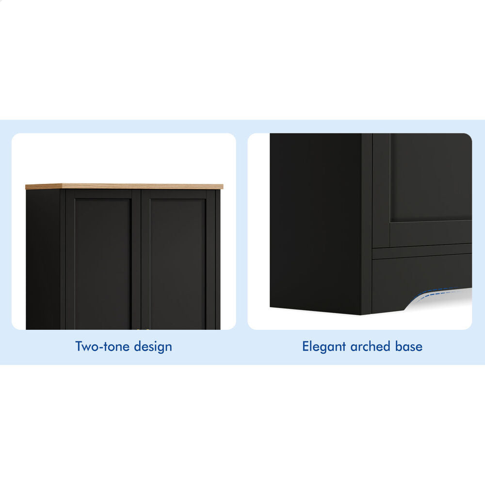 ALFORDSON Buffet Sideboard Cupboard Cabinet Kitchen Hallway Storage Shelf Black
