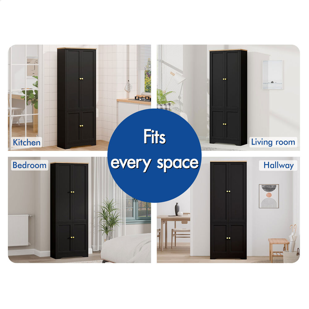 ALFORDSON Buffet Sideboard Cupboard Cabinet Kitchen Hallway Storage Shelf Black