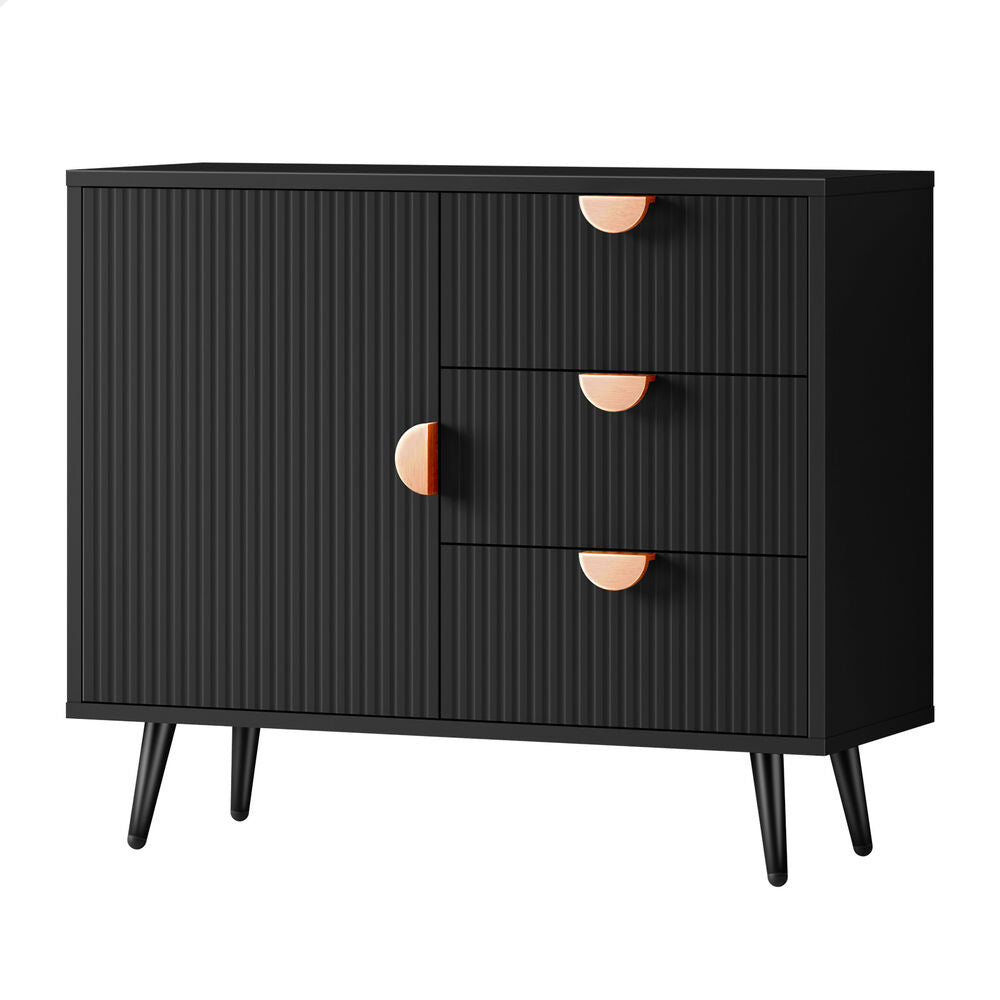 ALFORDSON Buffet Sideboard Cabinet Storage Cupboard Kitchen Black Doors Drawers