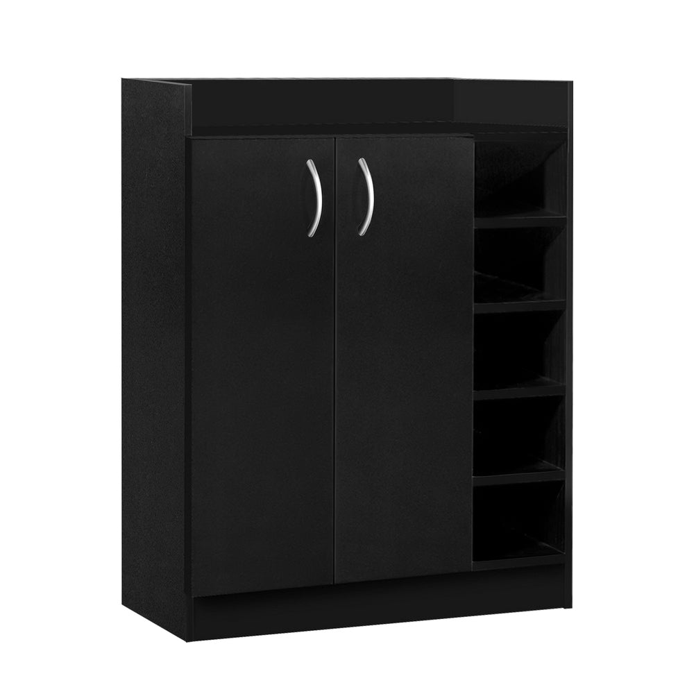 ALFORDSON Shoe Cabinet Storage Rack 21 Pairs Black