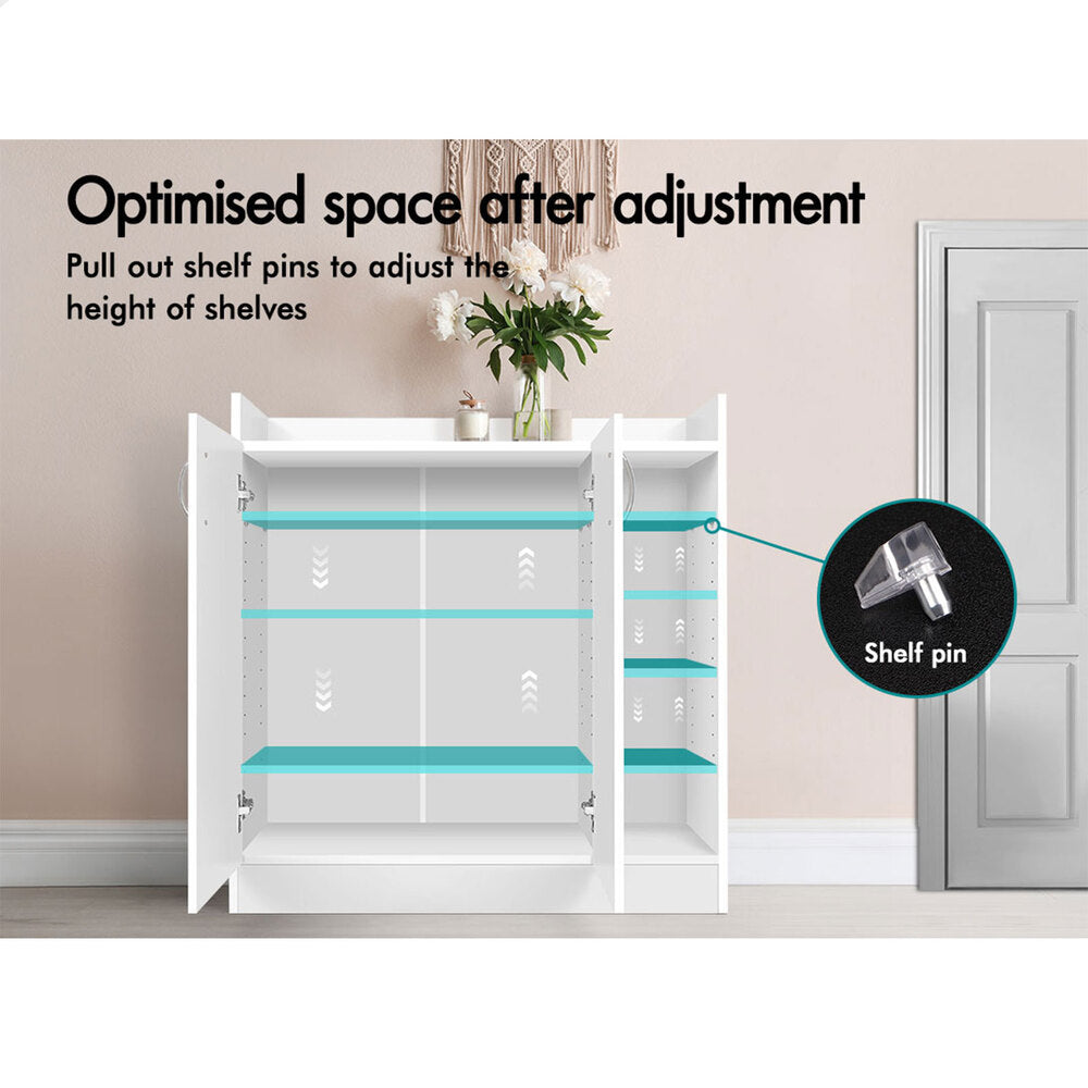 ALFORDSON Shoe Cabinet Storage Rack 21 Pairs White
