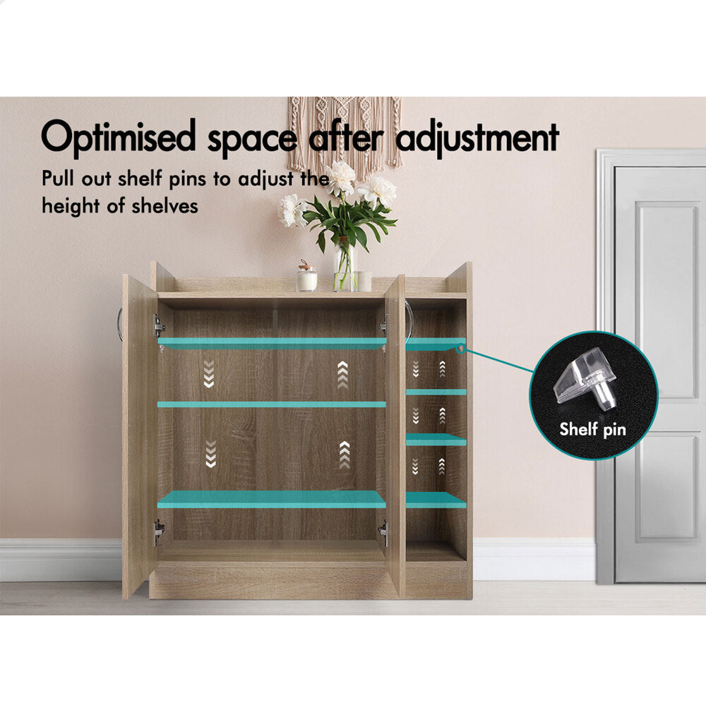 ALFORDSON Shoe Cabinet Storage Rack 21 Pairs Wood