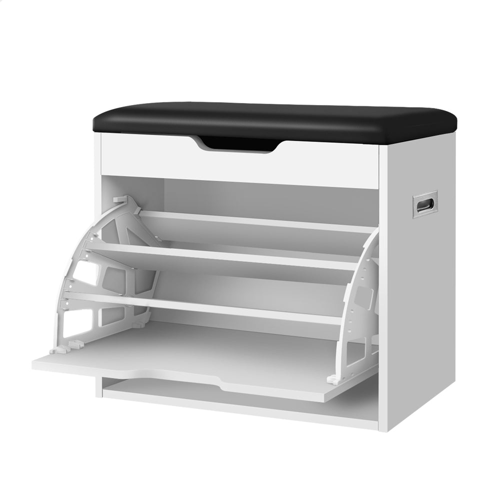 ALFORDSON Shoe Cabinet Bench Rack 12 Pairs White