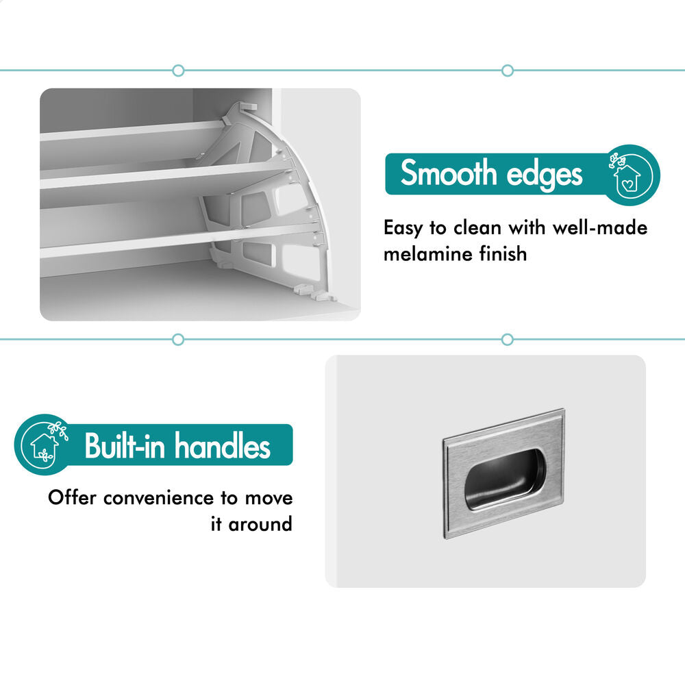 ALFORDSON Shoe Cabinet Bench Rack 12 Pairs White