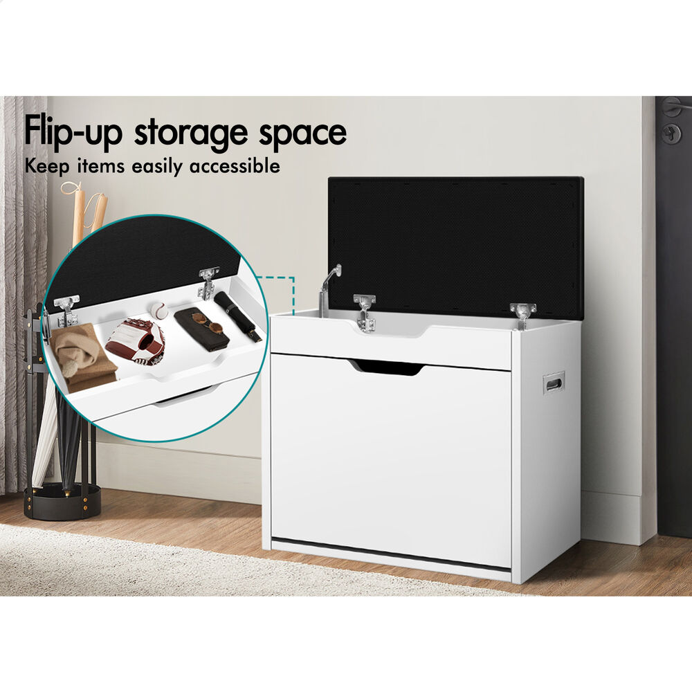 ALFORDSON Shoe Cabinet Bench Rack 12 Pairs White