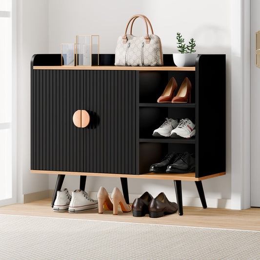 ALFORDSON Shoe Cabinet Organiser Storage Rack Drawer Shelf 18 Pairs Black