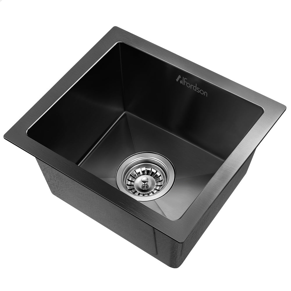ALFORDSON Kitchen Sink 34x31cm Stainless Steel Basin Single Bowl Black