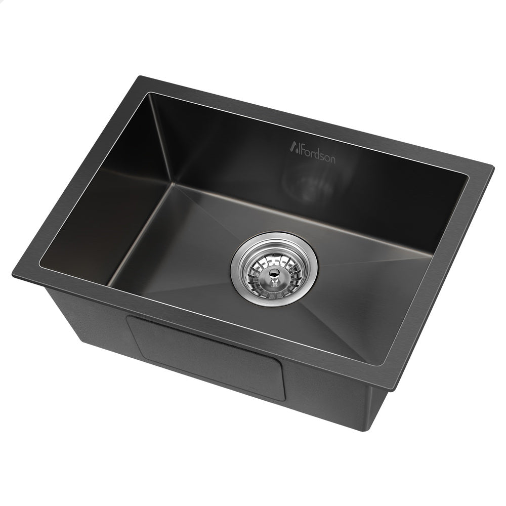 ALFORDSON Kitchen Sink 45x30cm Stainless Steel Basin Single Bowl Black