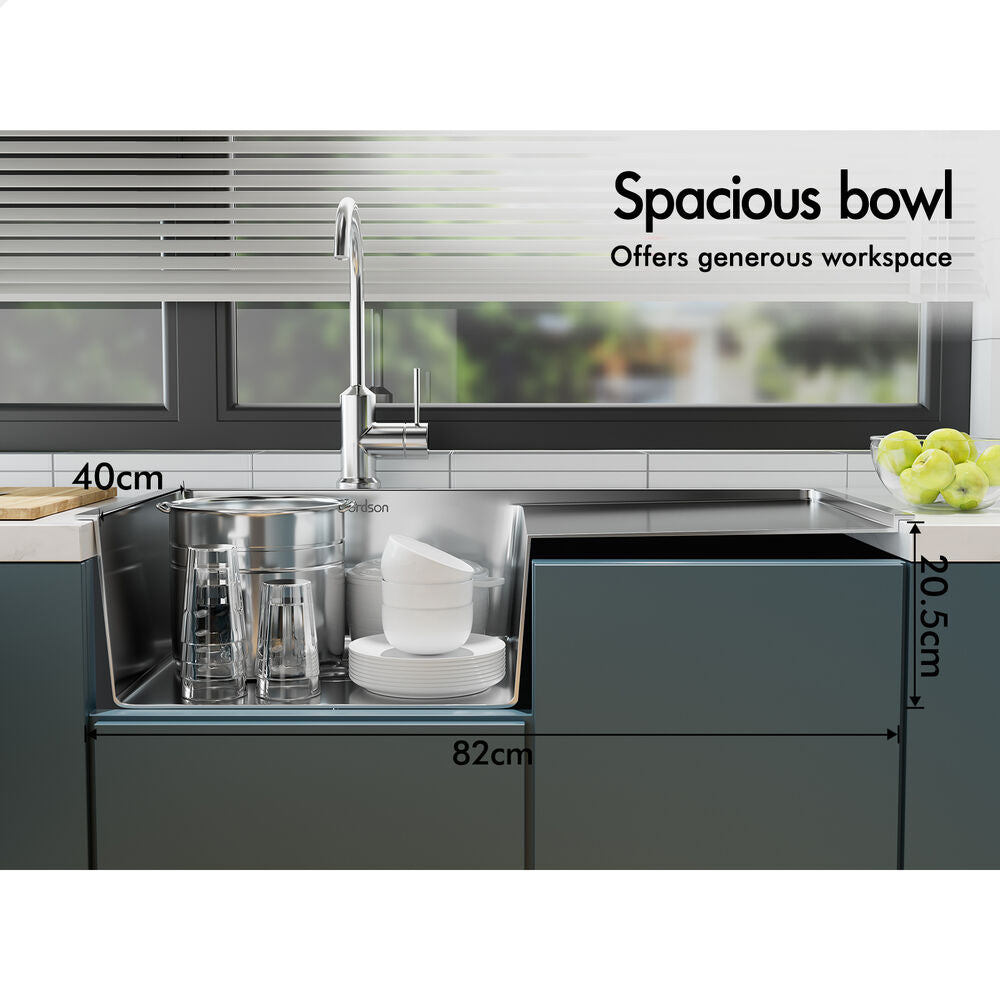 87X45CM ALFORDSON Kitchen Sink Stainless Steel