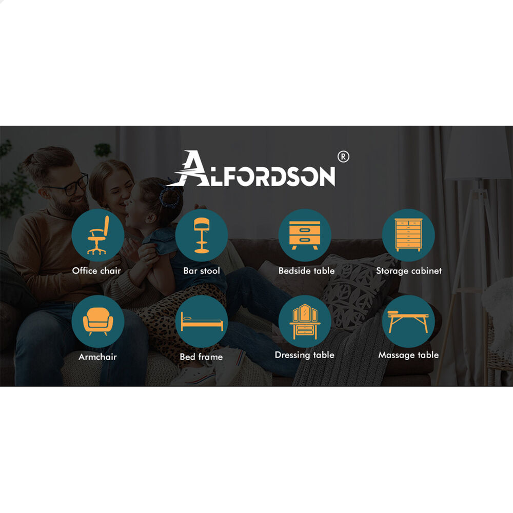 ALFORDSON 2x Salon Stool Saddle Swivel Barber Hair Dress Chair Sierra Black