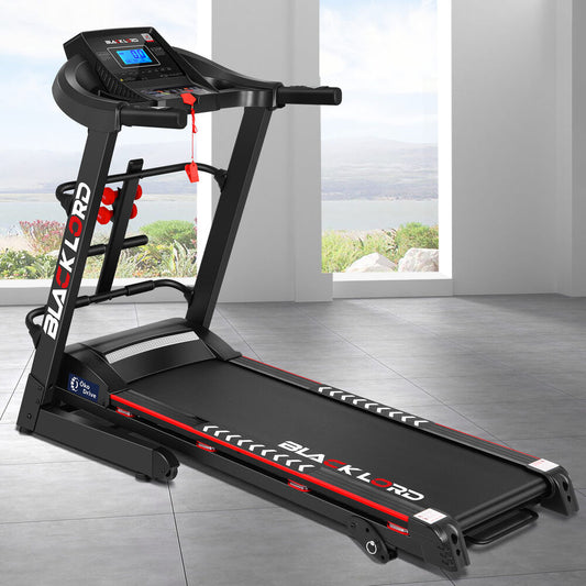 BLACK LORD Treadmill Electric Home Gym Exercise Run Machine Incline Fitness