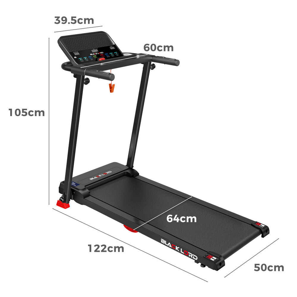 BLACK LORD Treadmill Electric Exercise Running Folding Machine Home Gym Fitness